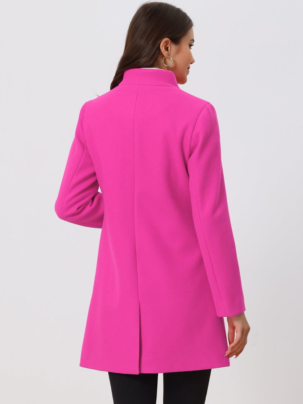 Women’s Long Coat | Buttoned Pockets