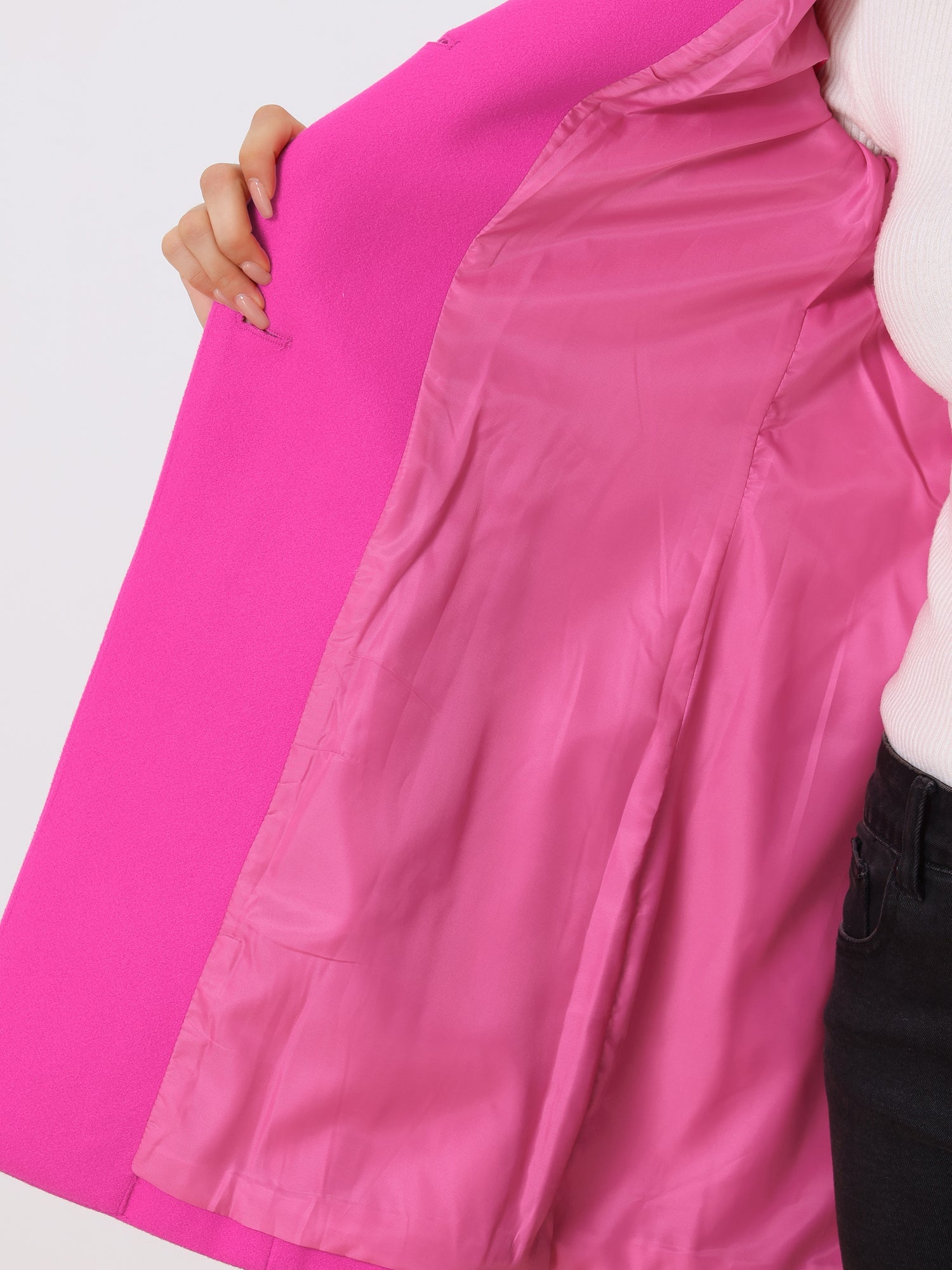Women’s Long Coat | Buttoned Pockets