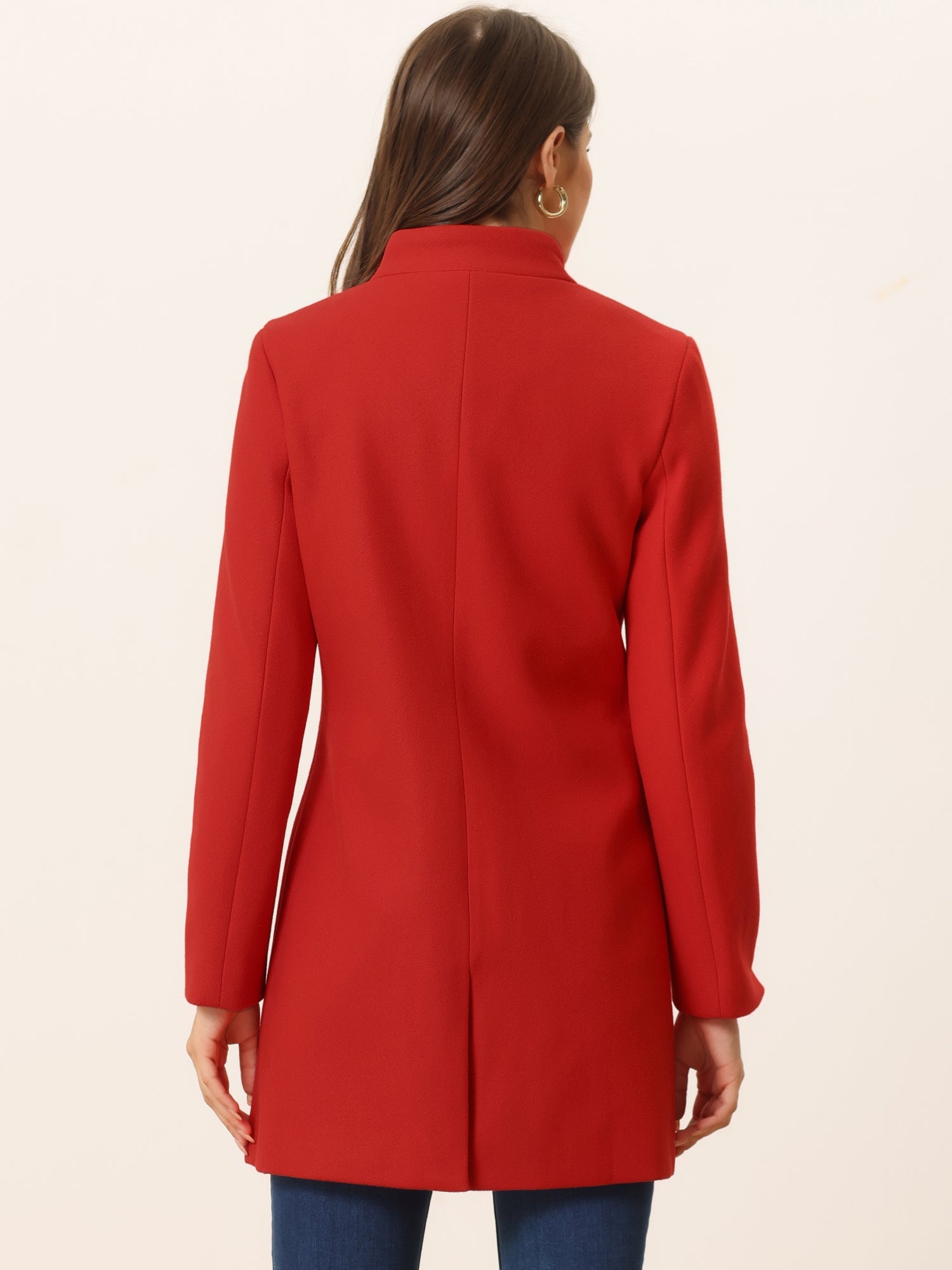 Women’s Long Coat | Buttoned Pockets