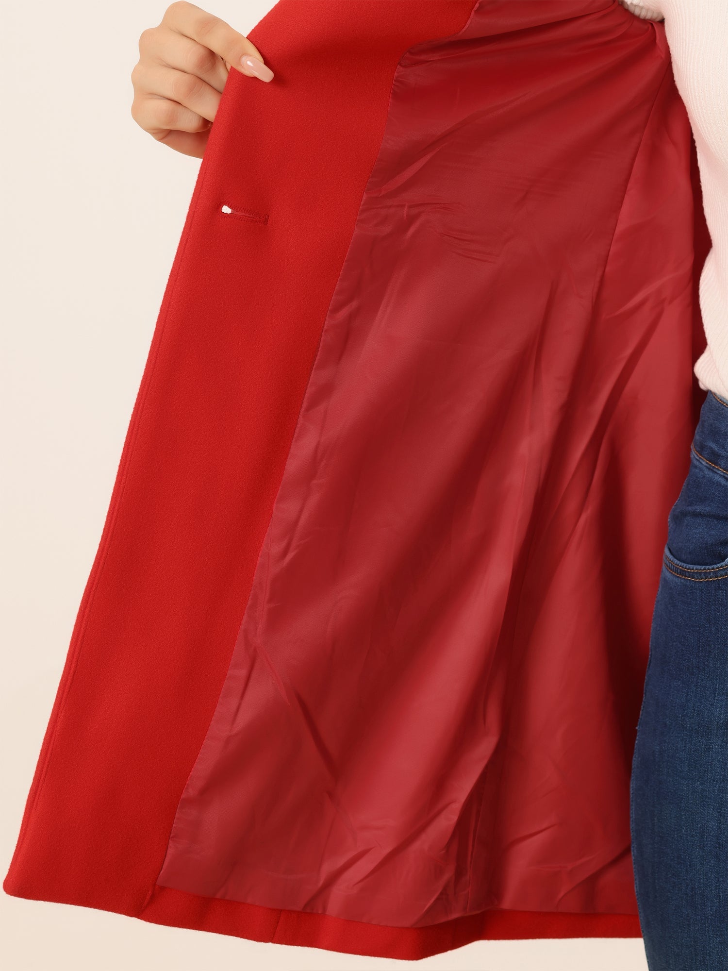 Women’s Long Coat | Buttoned Pockets