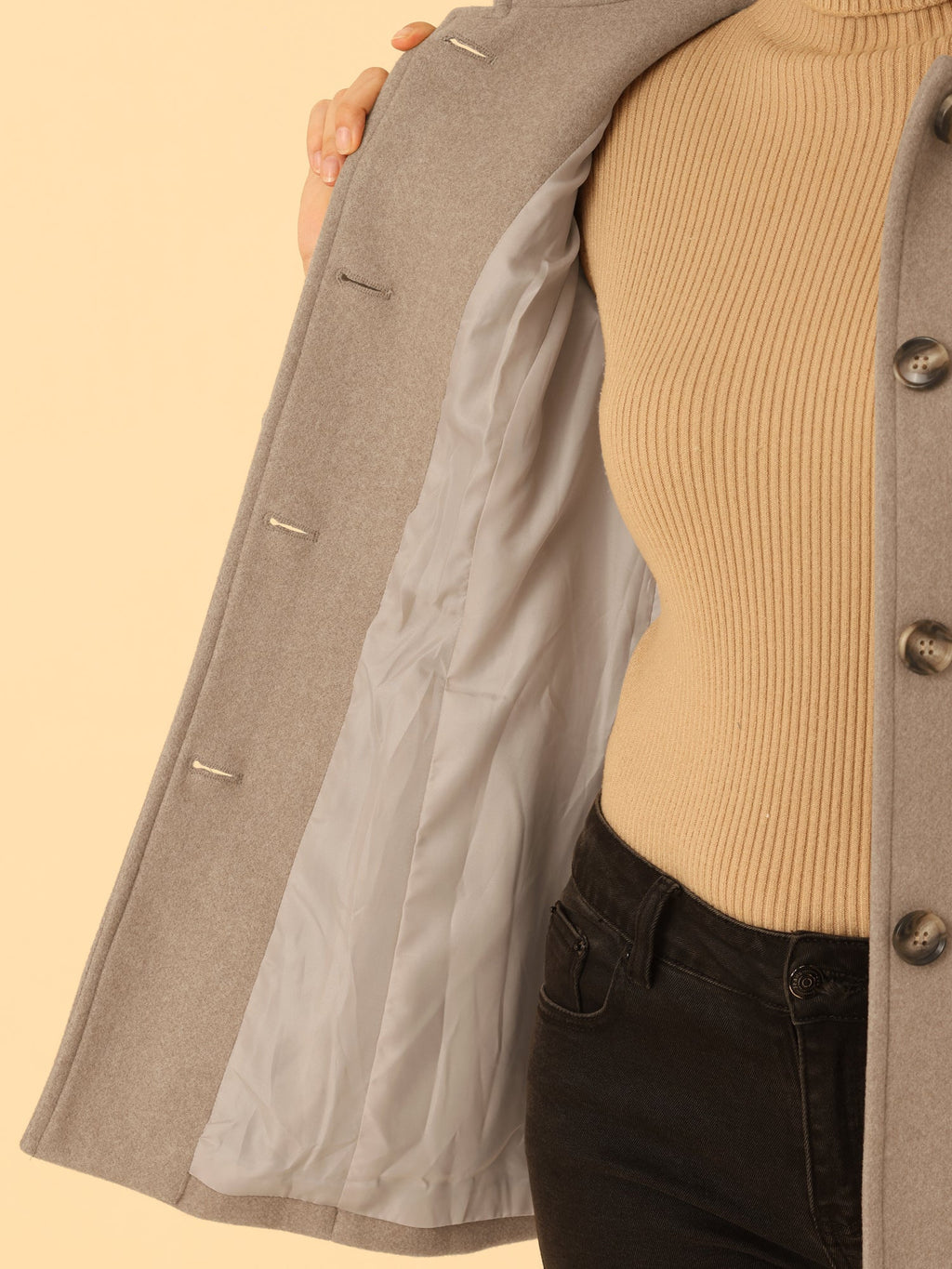 Women’s Structured Winter Jacket | Buttoned Pockets