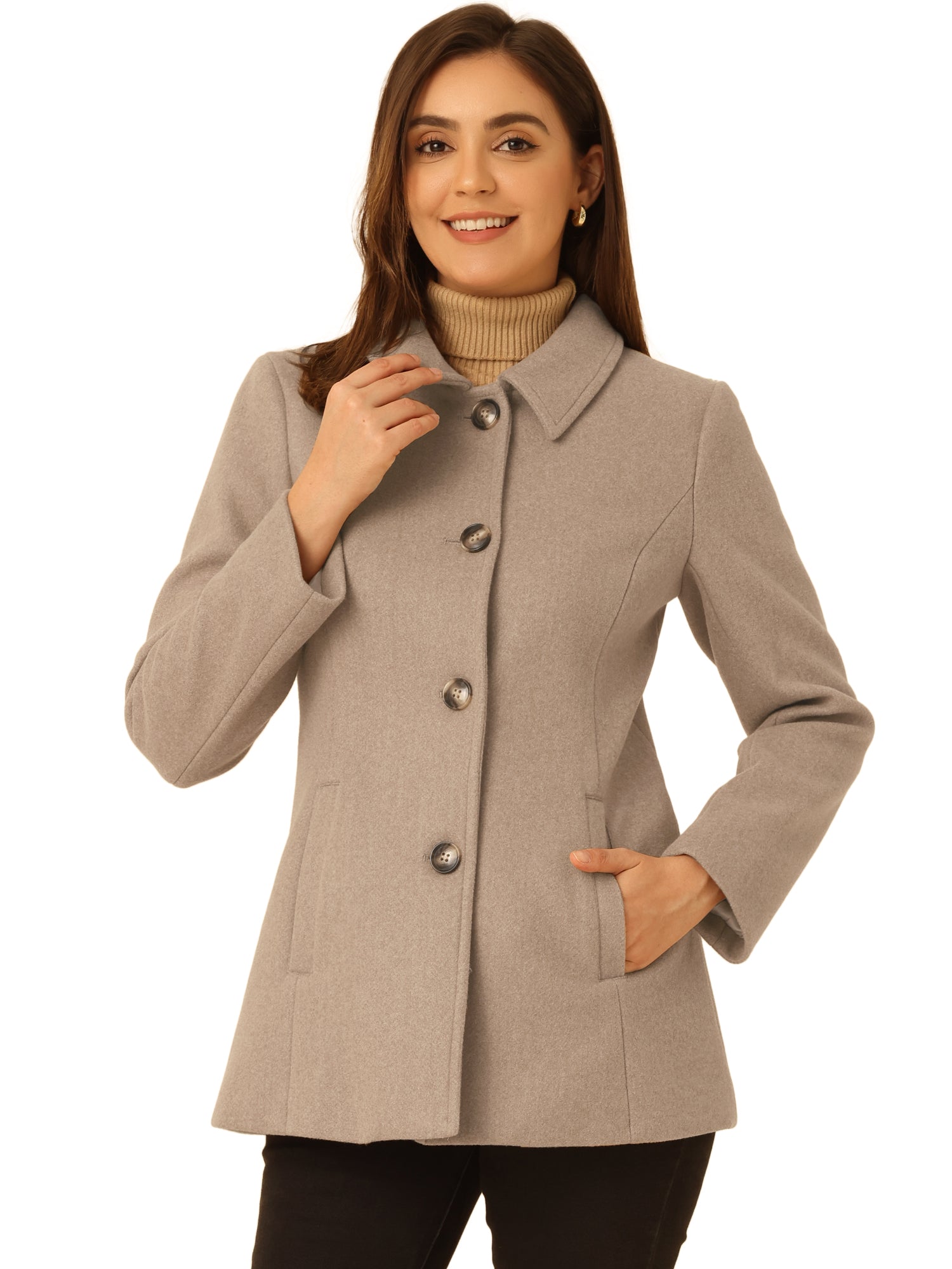 Women’s Structured Winter Jacket | Buttoned Pockets