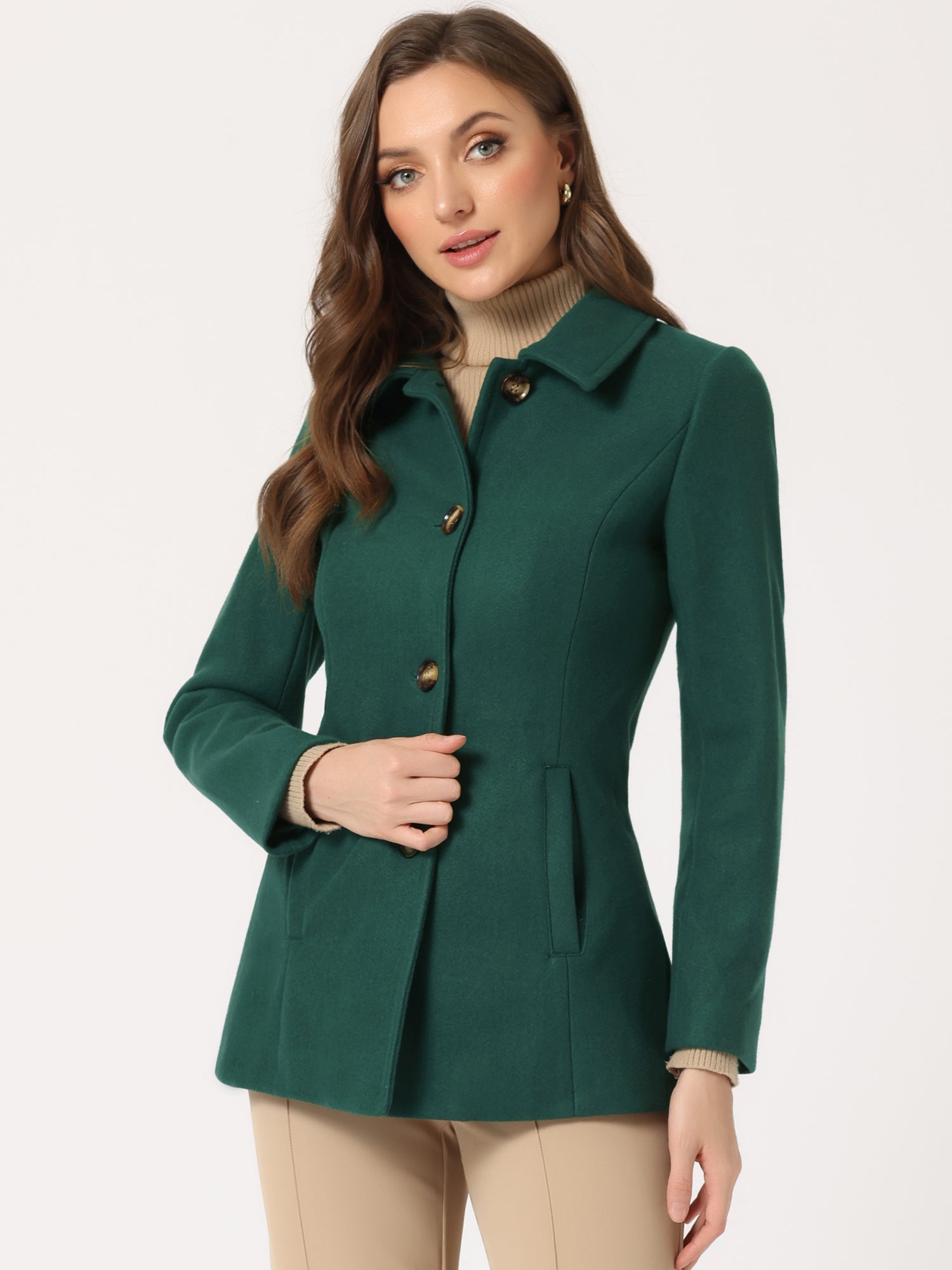 Women’s Structured Winter Jacket | Buttoned Pockets