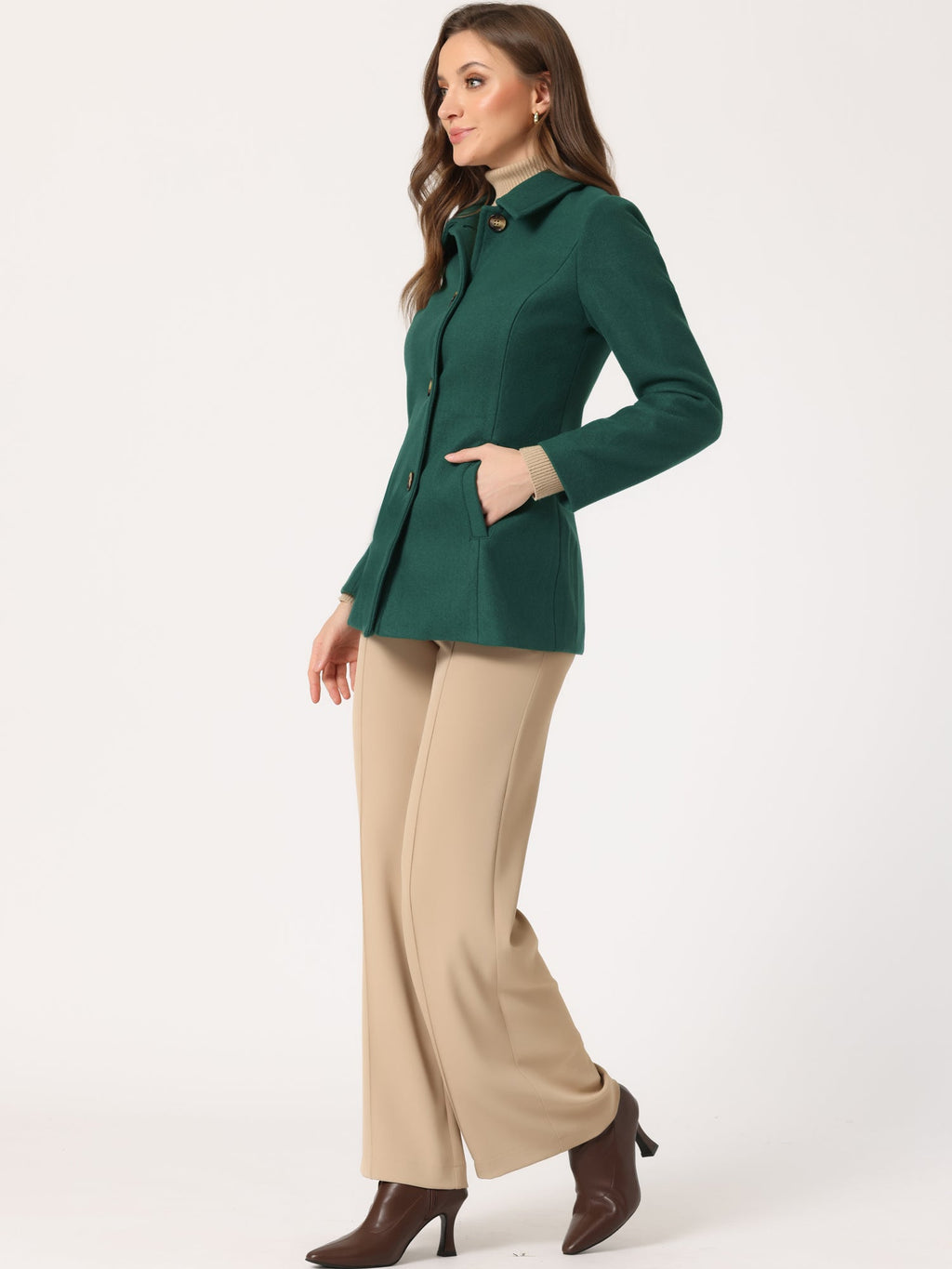 Women’s Structured Winter Jacket | Buttoned Pockets