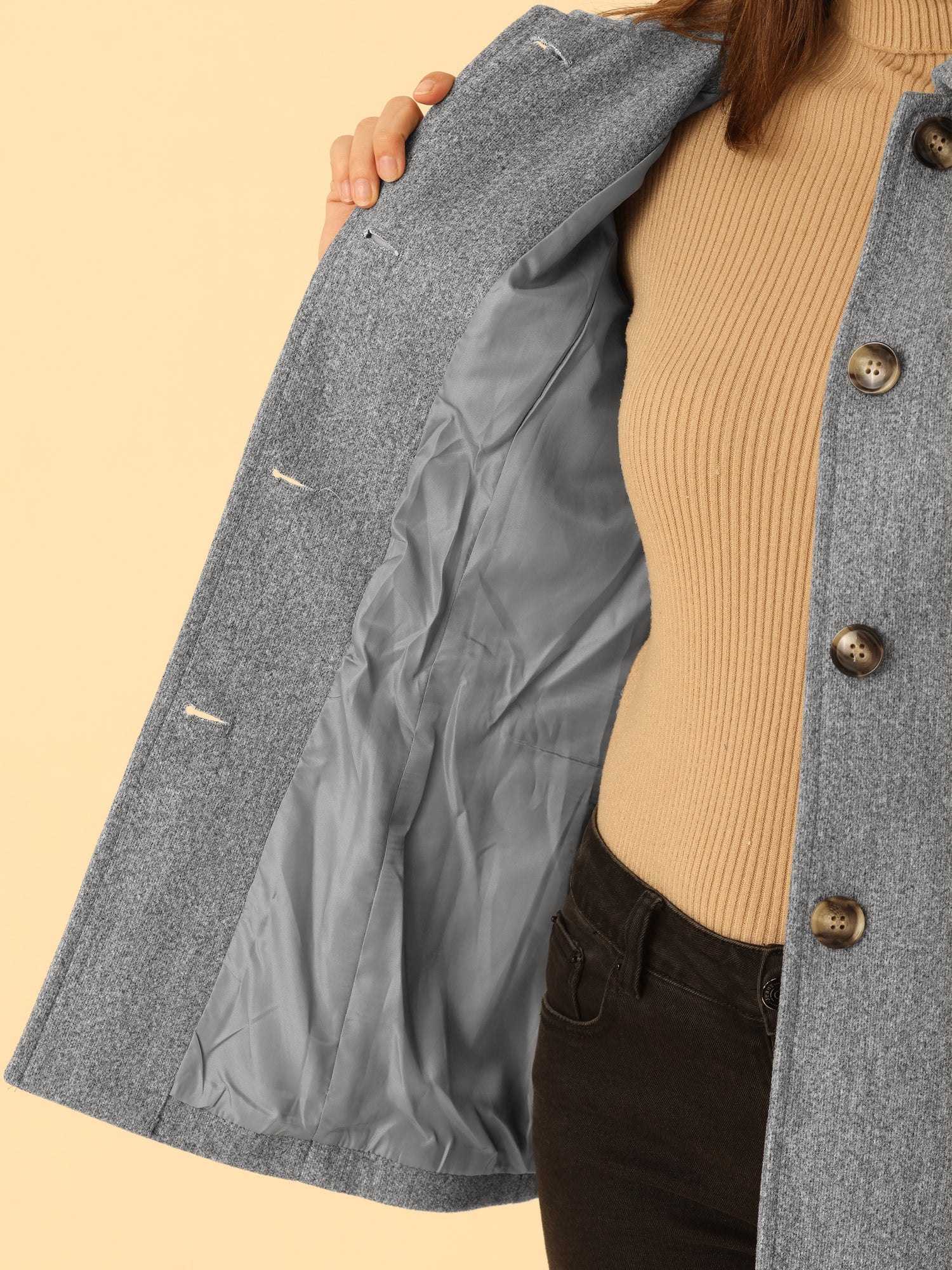 Women’s Structured Winter Jacket | Buttoned Pockets