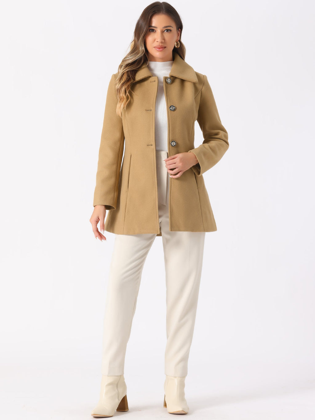 Women’s Casual Coat | Button Up and Pockets
