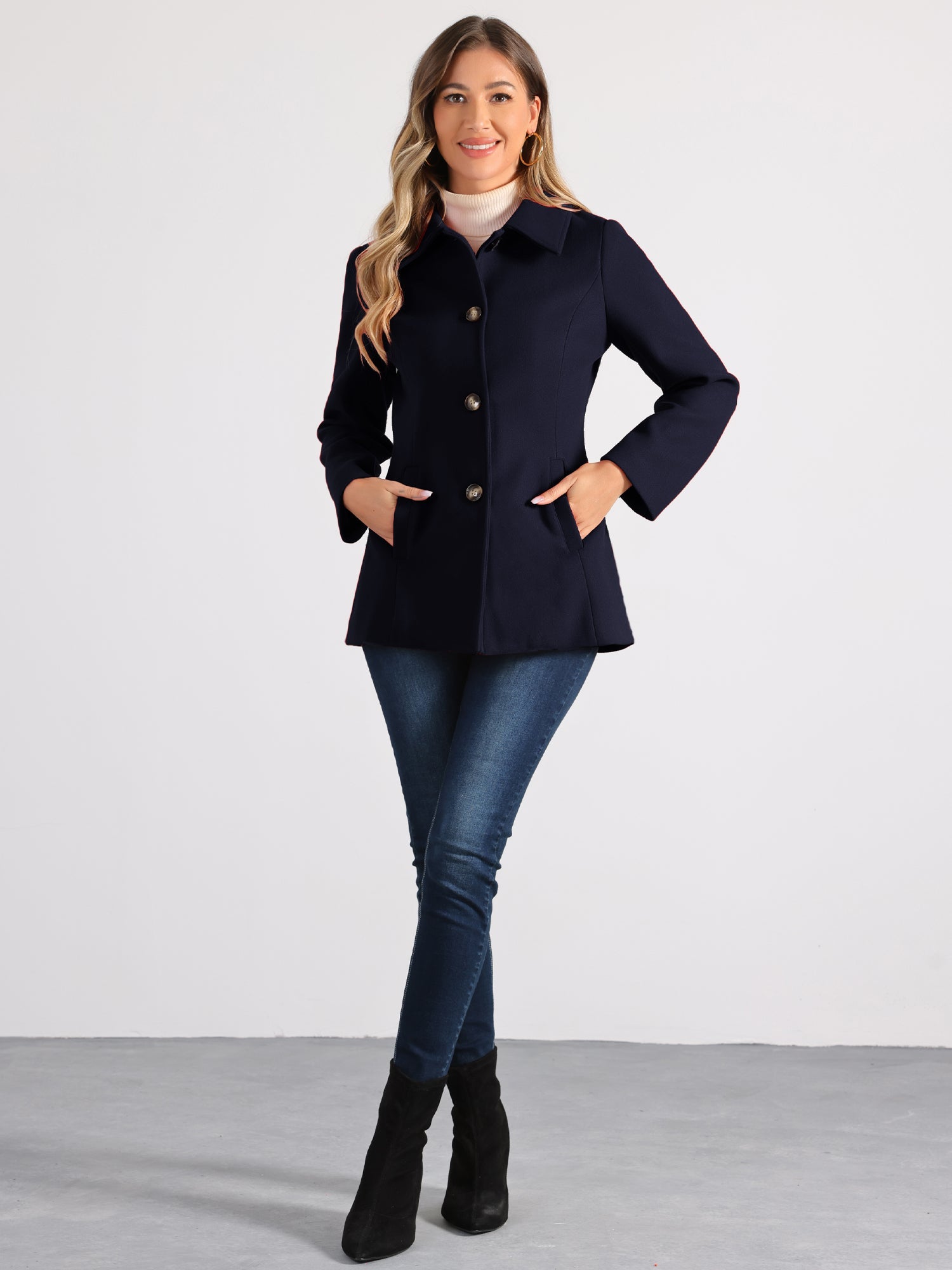 Women’s Structured Winter Jacket | Buttoned Pockets