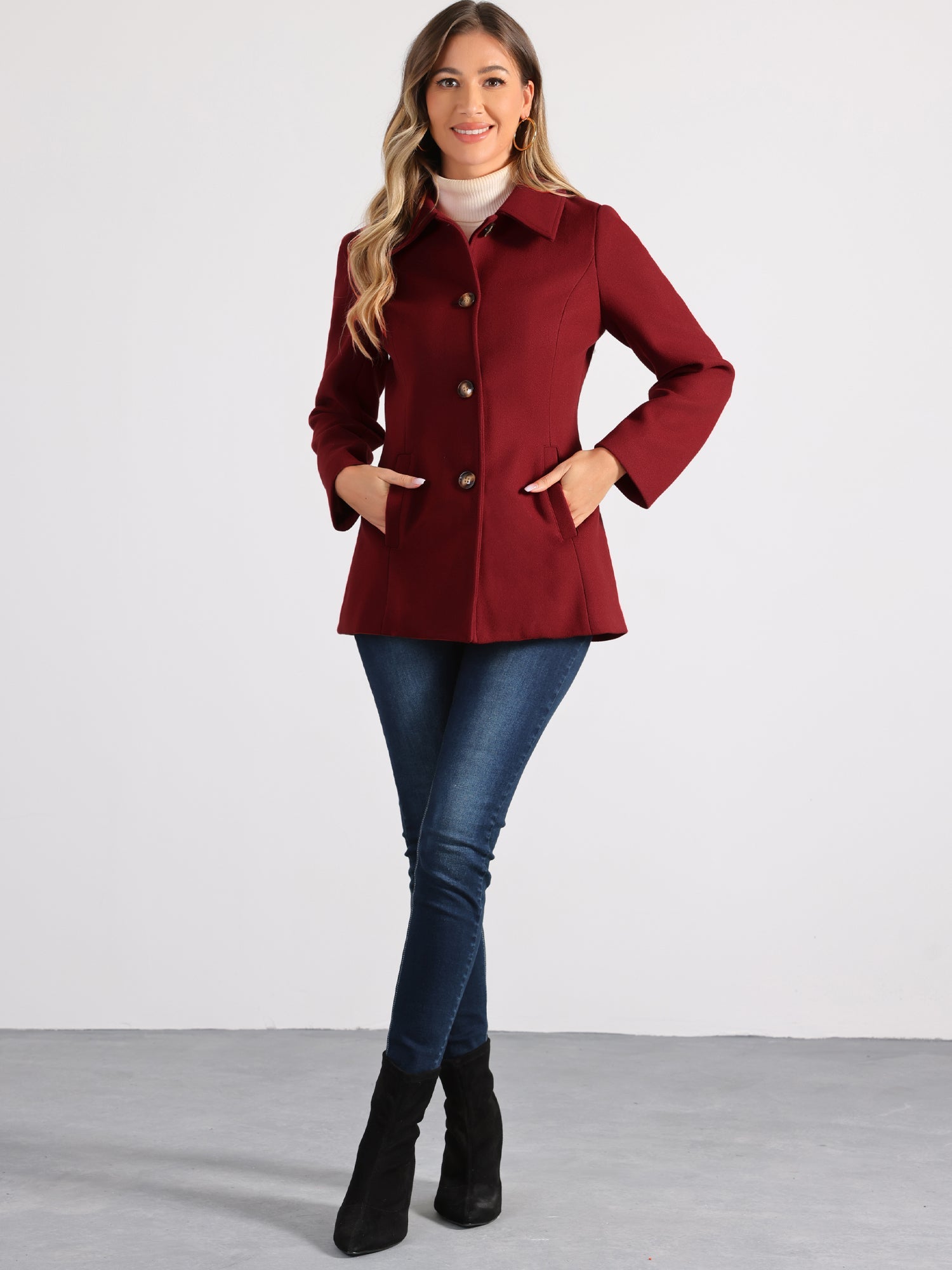 Women’s Structured Winter Jacket | Buttoned Pockets