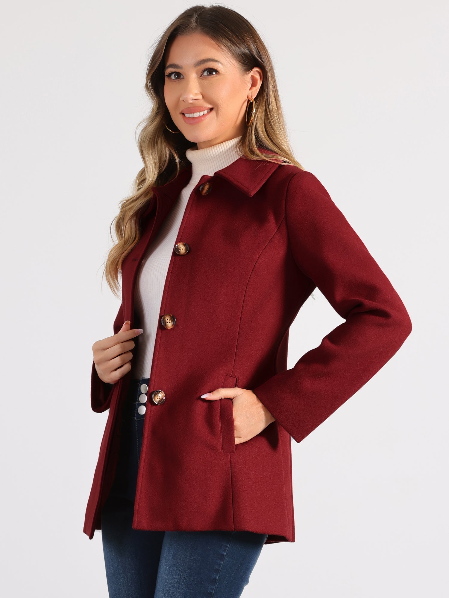 Women’s Structured Winter Jacket | Buttoned Pockets