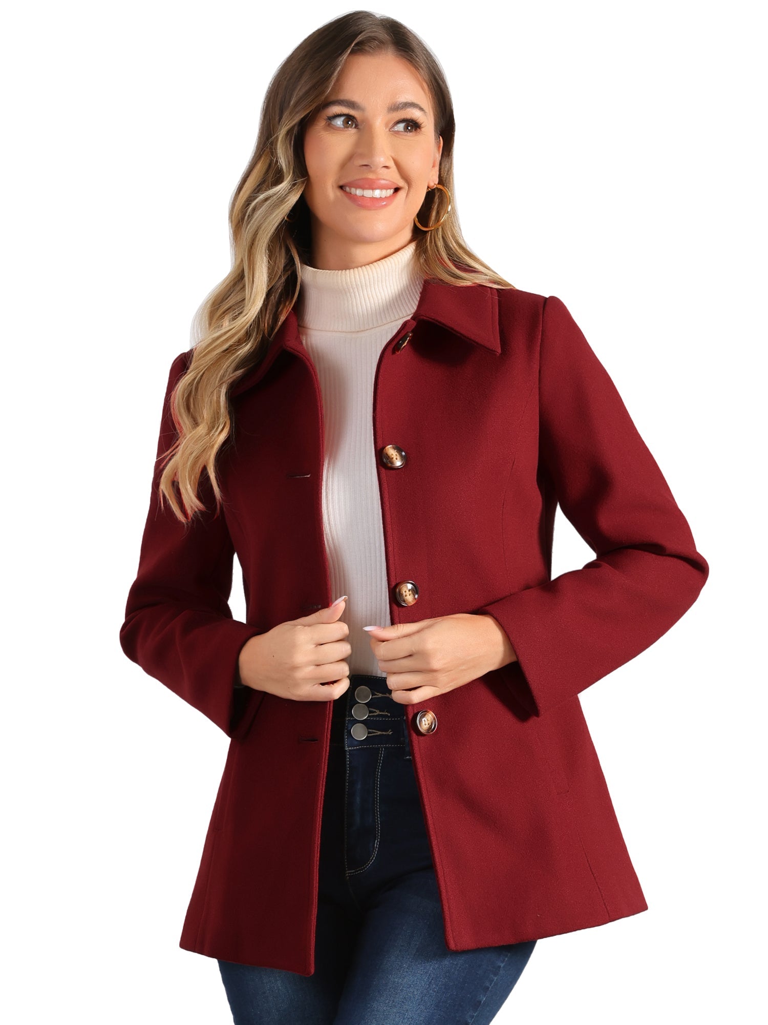 Women’s Structured Winter Jacket | Buttoned Pockets