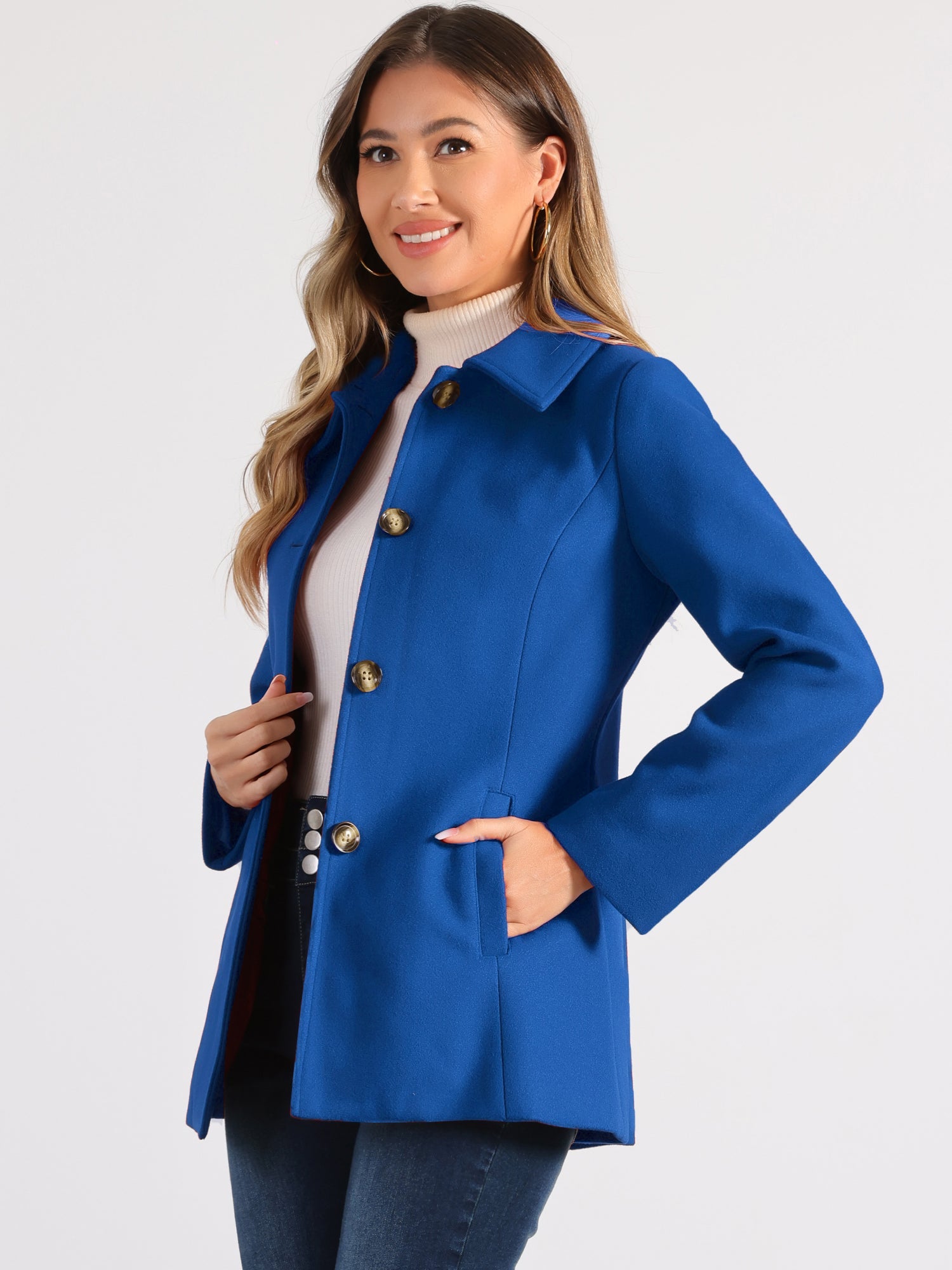 Women’s Structured Winter Jacket | Buttoned Pockets