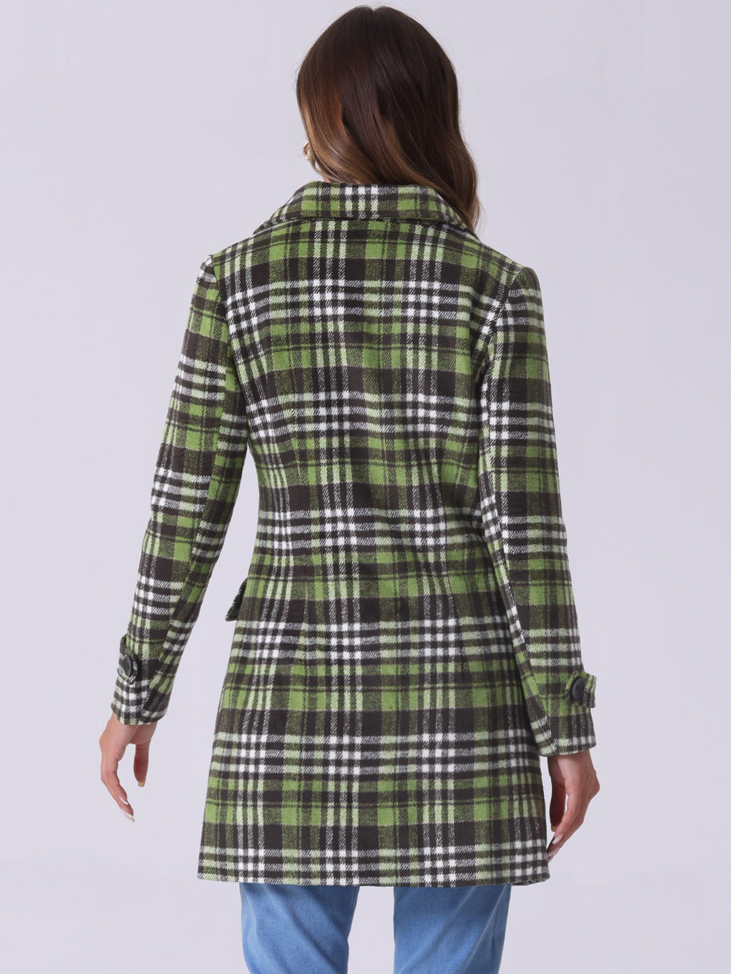 Women’s Long Coat | Double-Breasted Pockets
