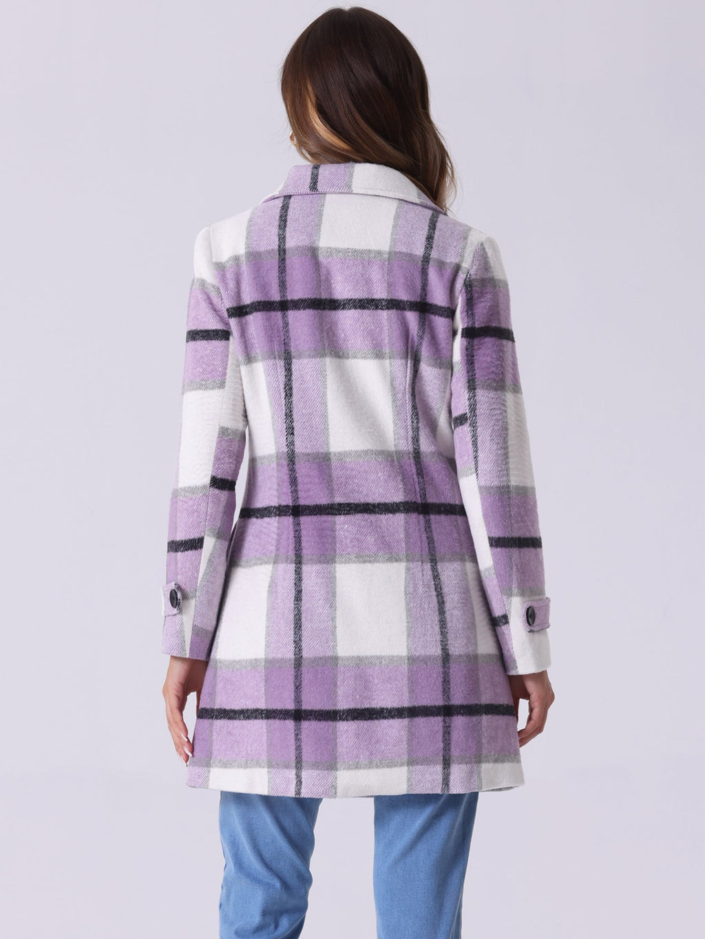 Women’s Long Coat | Double-Breasted Pockets