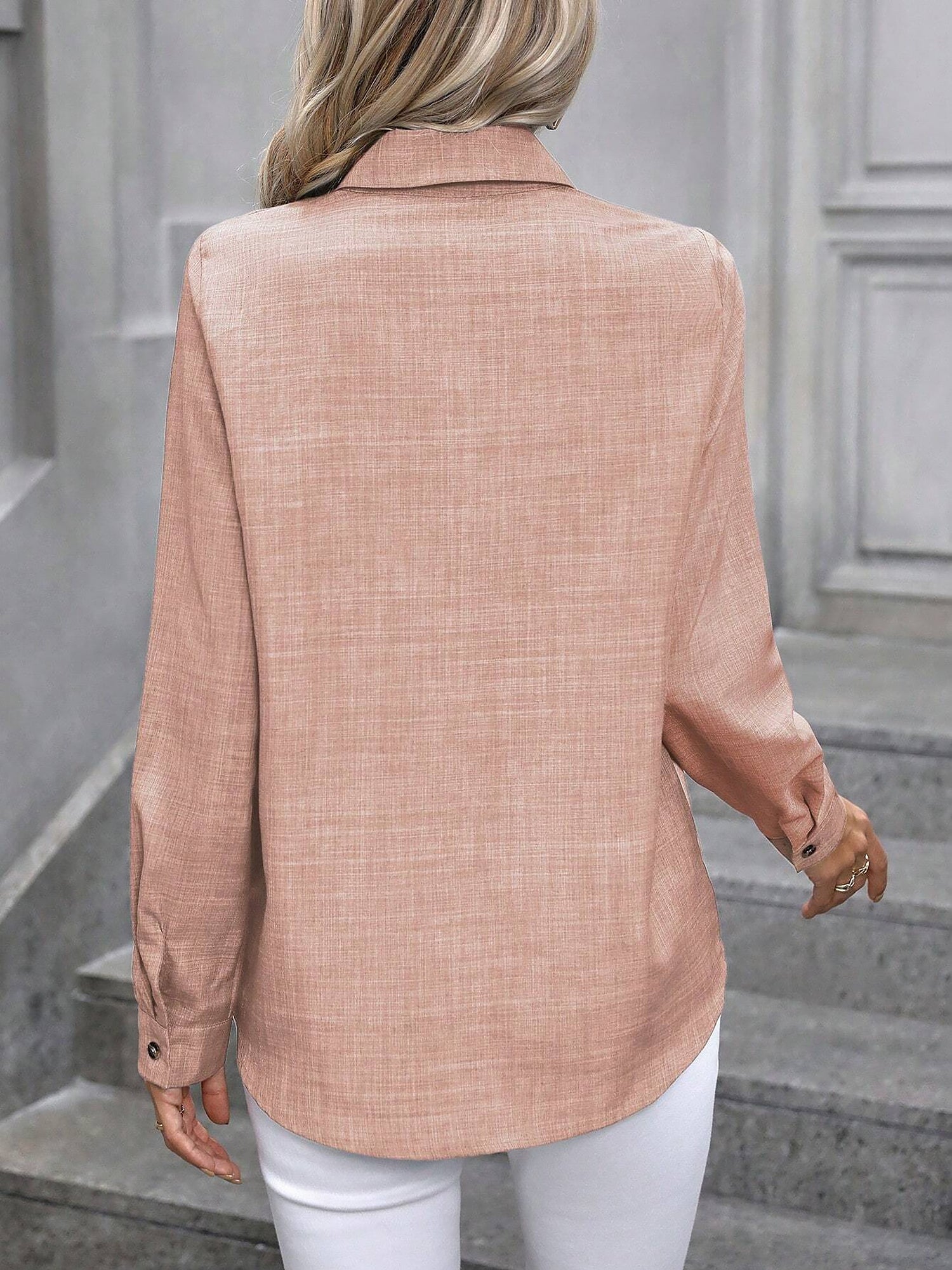 Women’s Long Sleeve Shirt | Button Up Collar