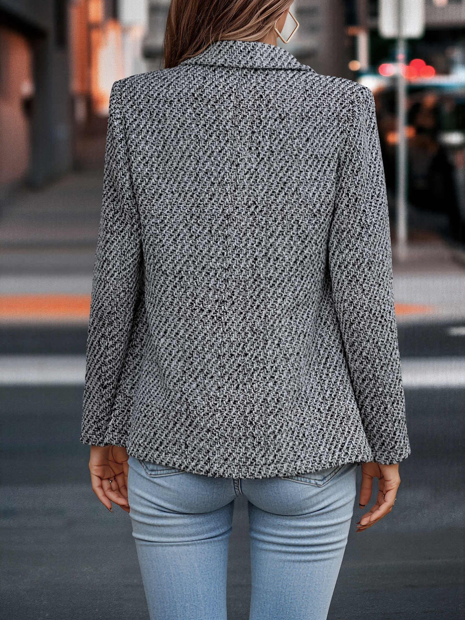 Women’s Casual Blazer | Double Breasted Pockets