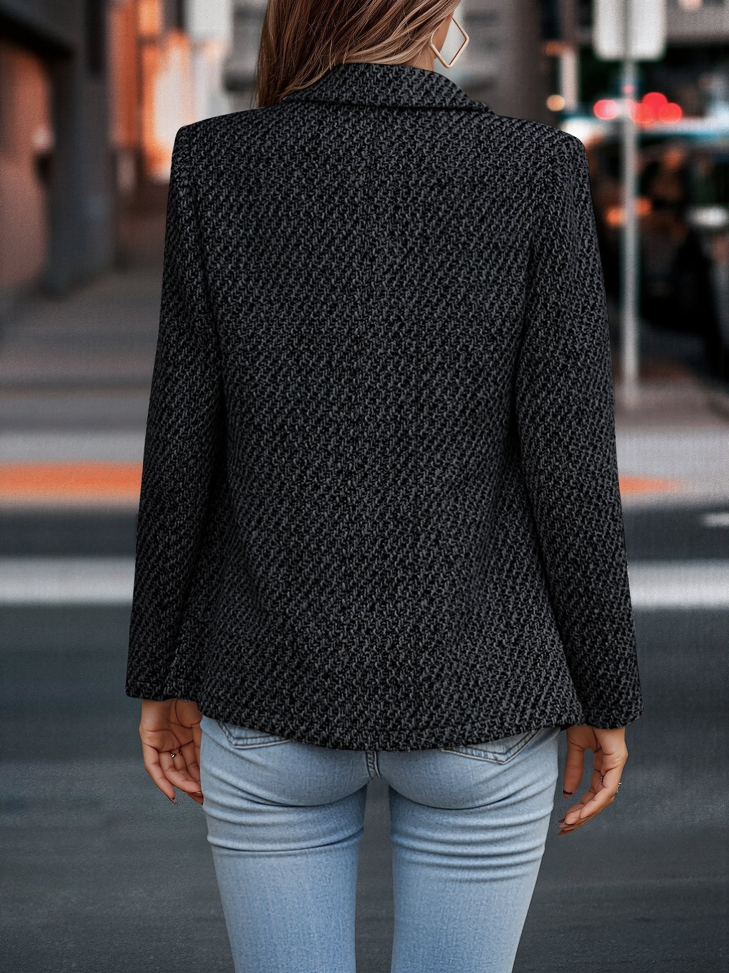 Women’s Casual Blazer | Double Breasted Pockets
