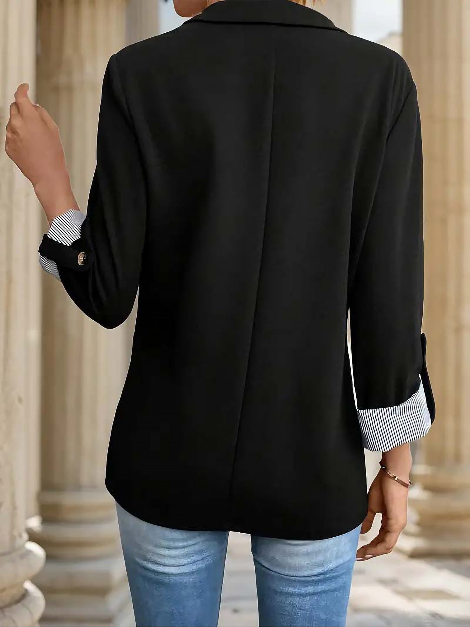 Women’s Casual Blazer | Button Up Pockets