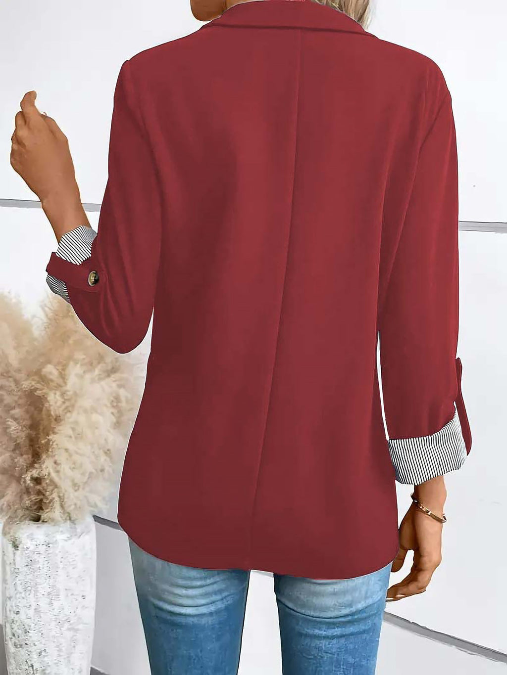 Women’s Casual Blazer | Button Up Pockets