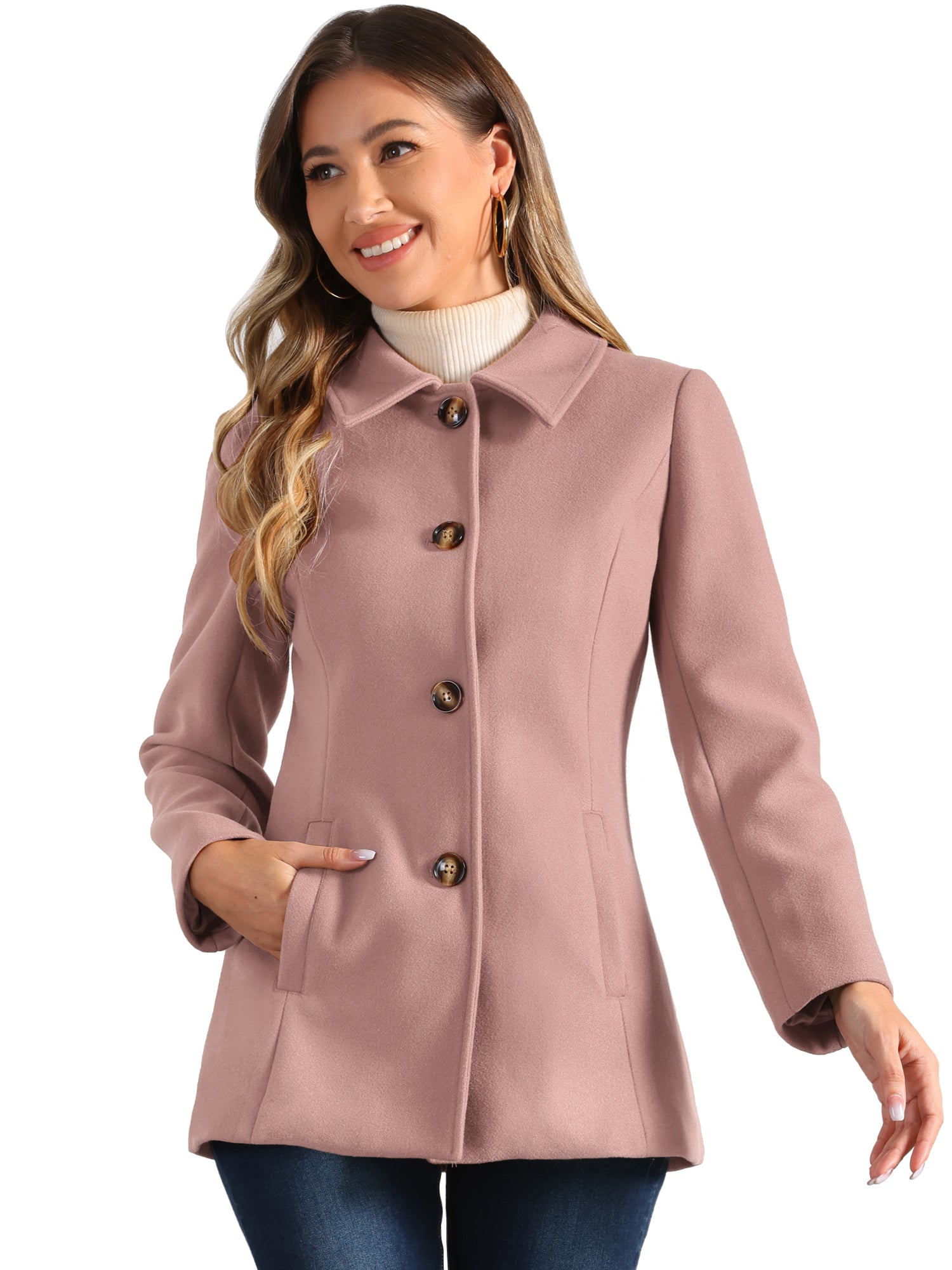 Women’s Structured Winter Jacket | Buttoned Pockets
