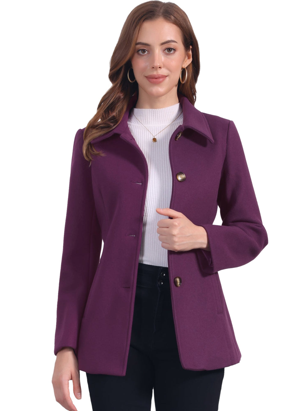 Women’s Structured Winter Jacket | Buttoned Pockets
