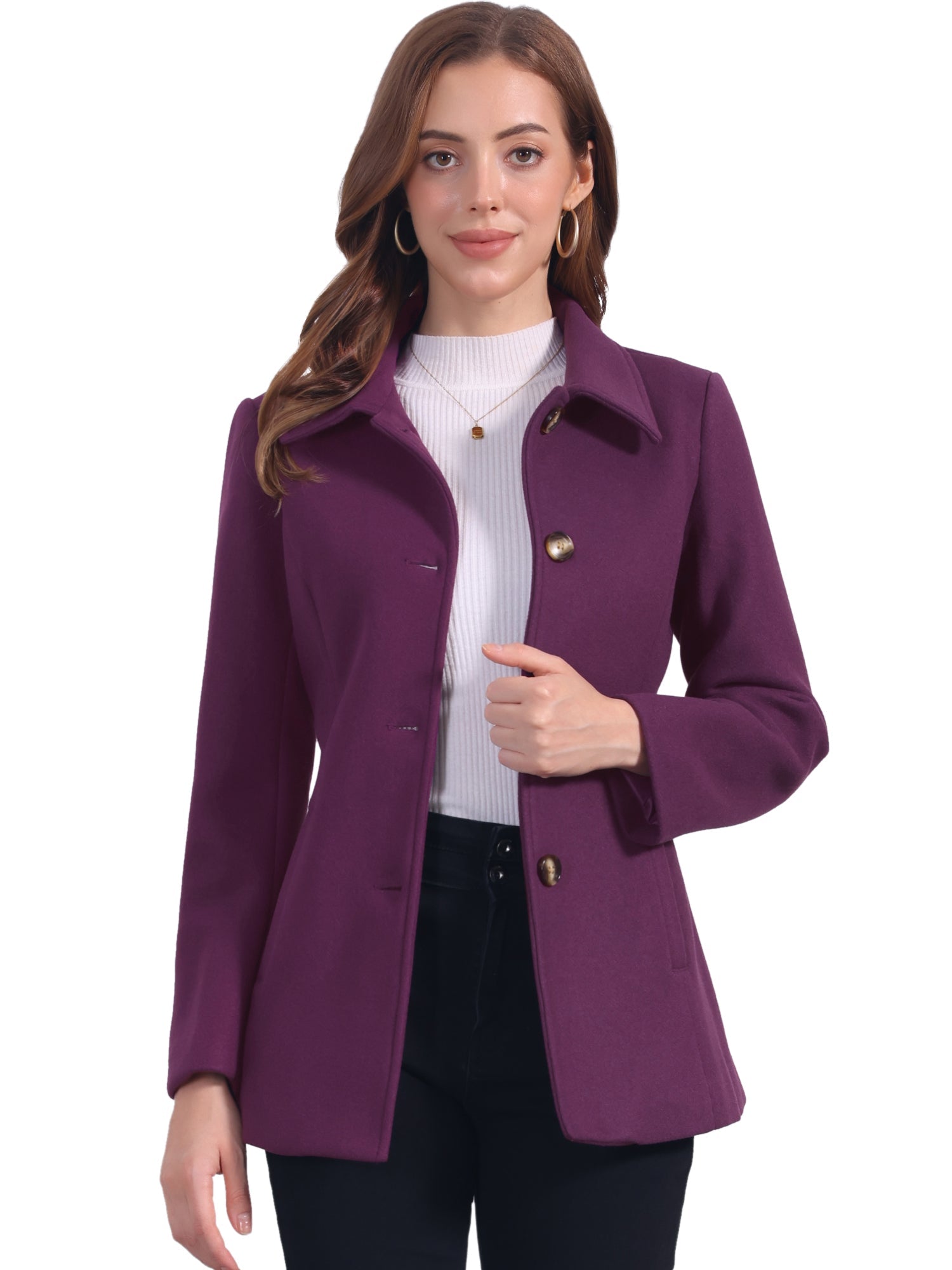 Women’s Structured Winter Jacket | Buttoned Pockets