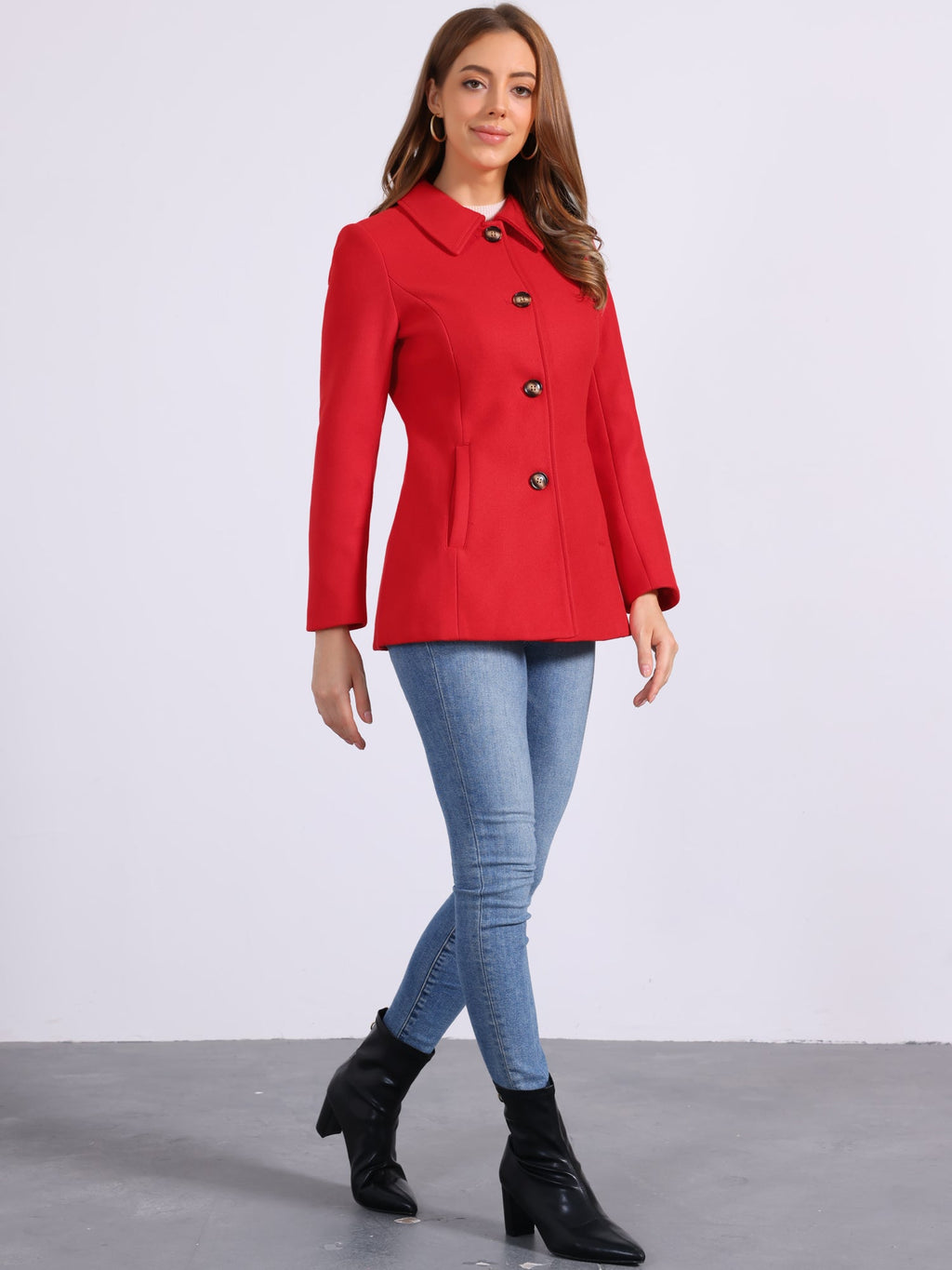 Women’s Structured Winter Jacket | Buttoned Pockets