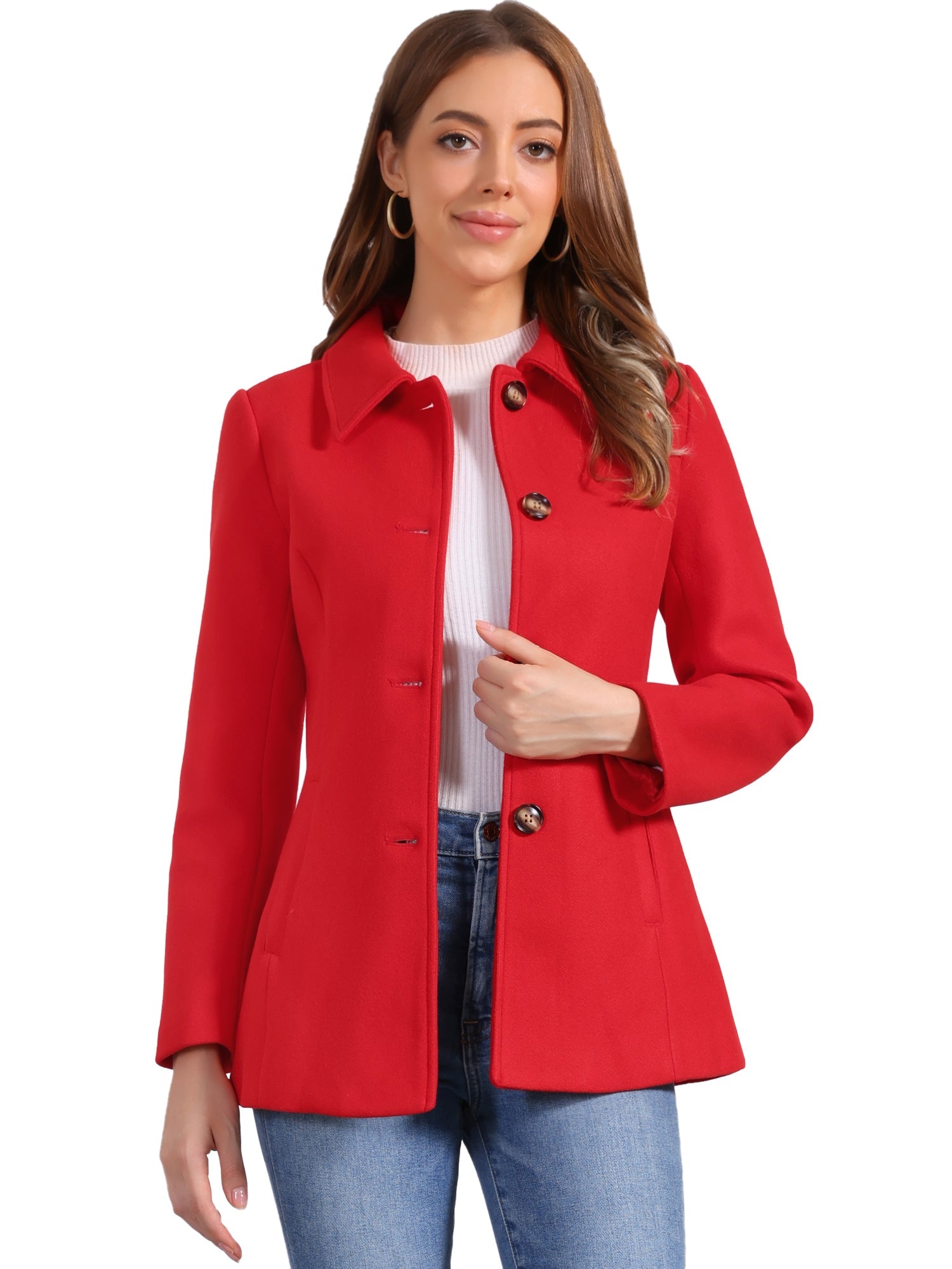Women’s Structured Winter Jacket | Buttoned Pockets