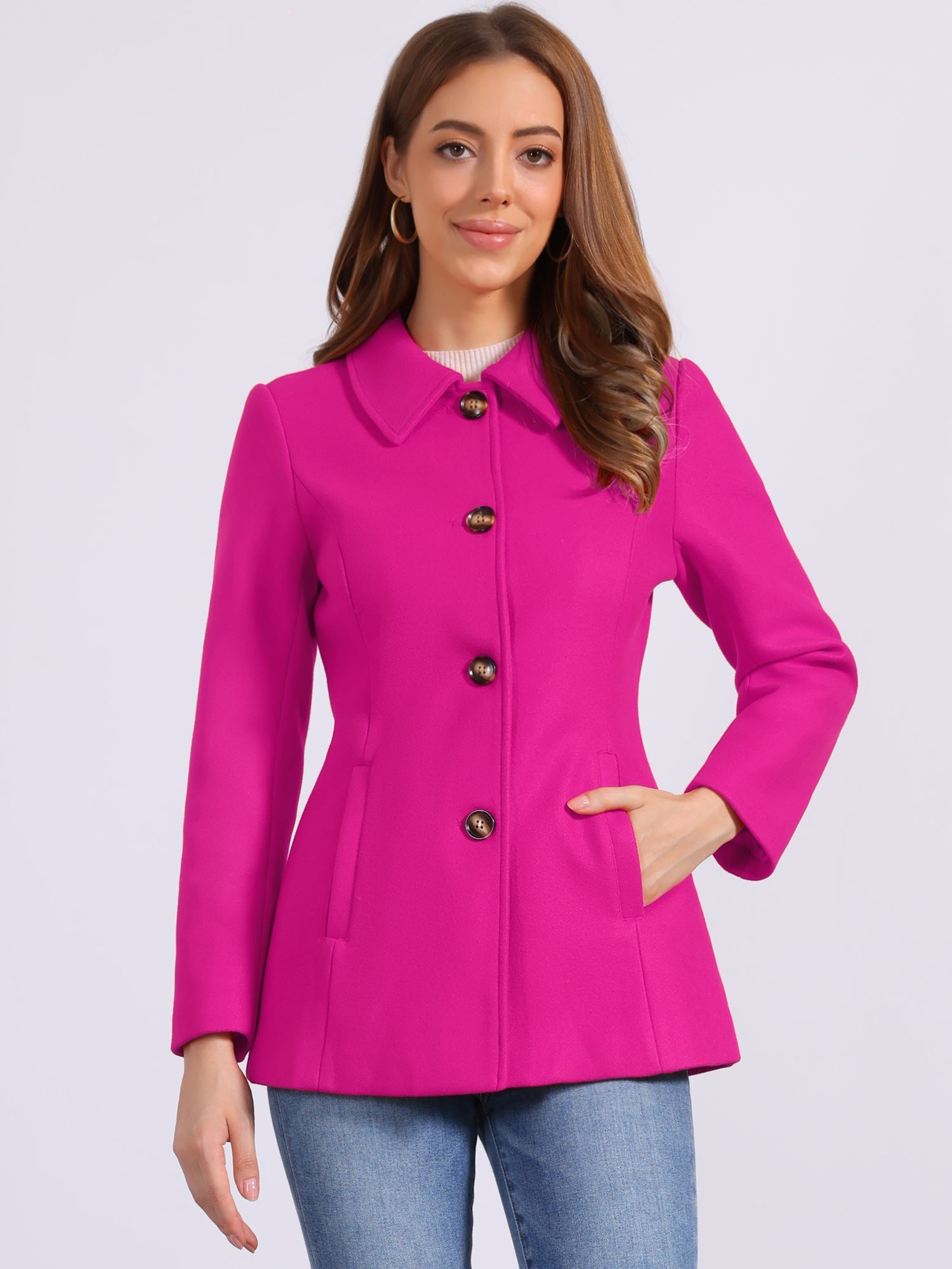 Women’s Structured Winter Jacket | Buttoned Pockets