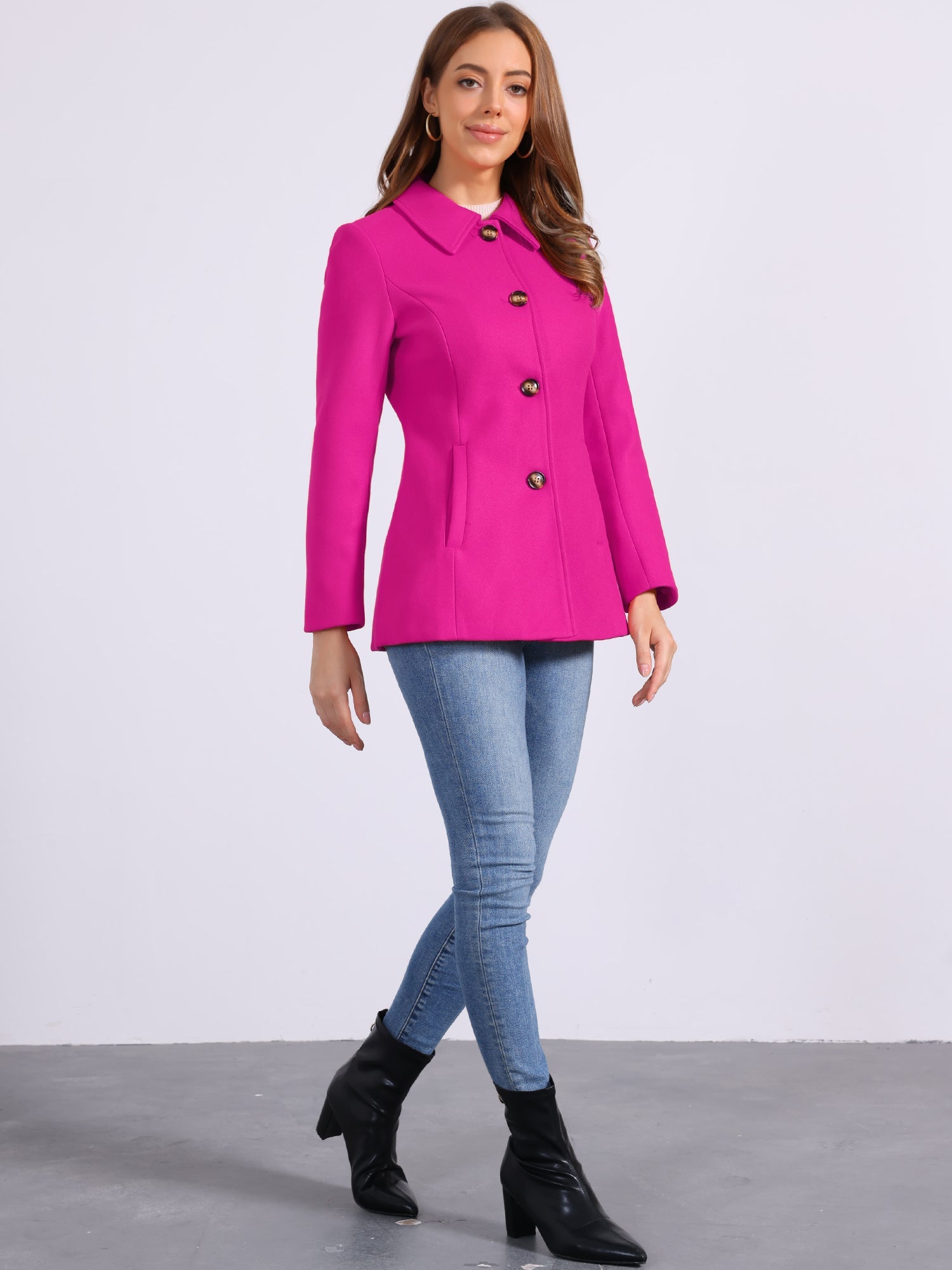 Women’s Structured Winter Jacket | Buttoned Pockets