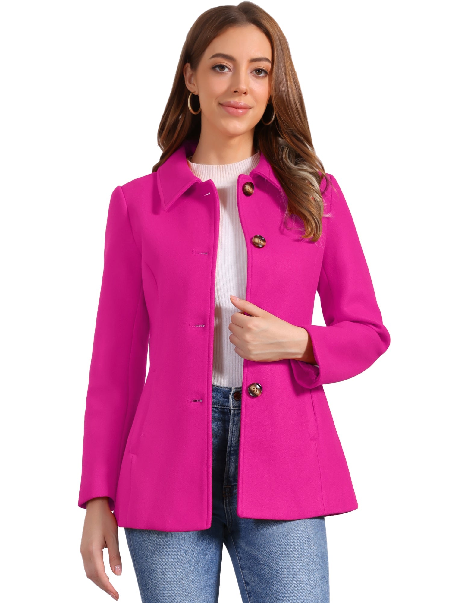 Women’s Structured Winter Jacket | Buttoned Pockets