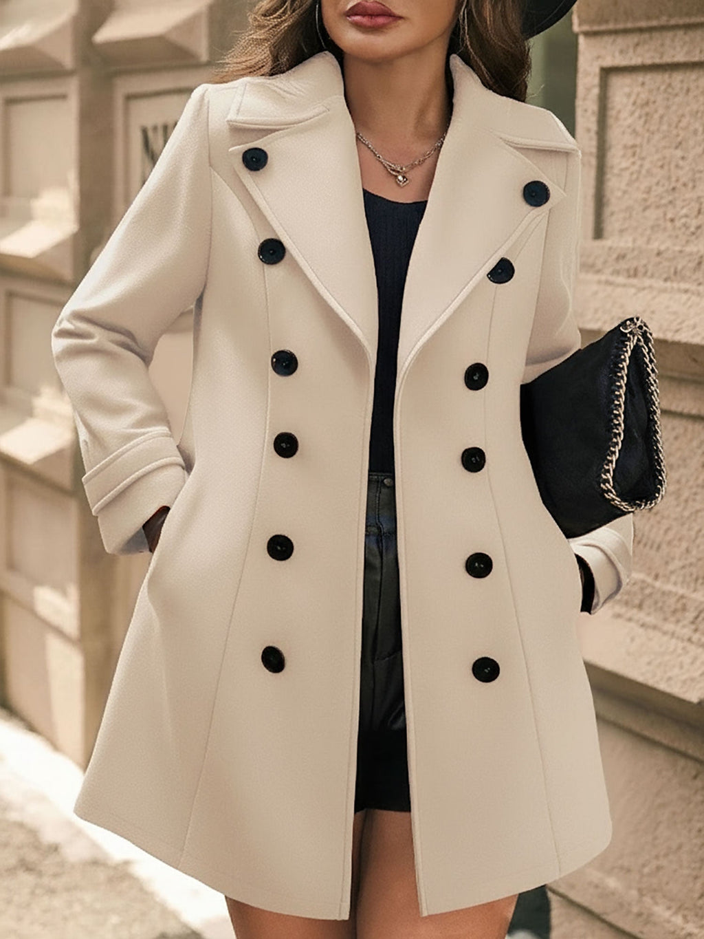 Women’s Trench Coat | Double-Breasted Pockets