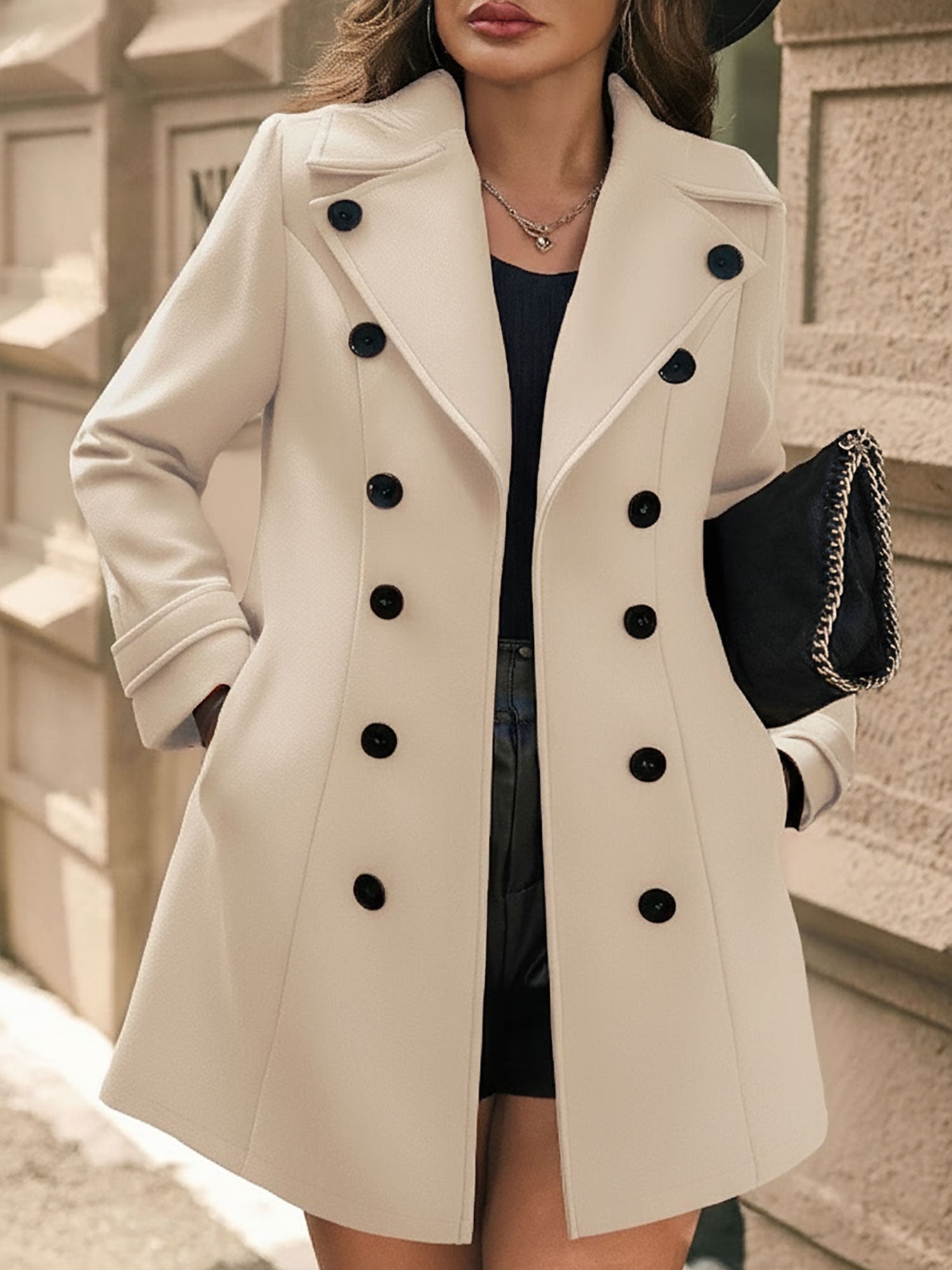 Women’s Trench Coat | Double-Breasted Pockets