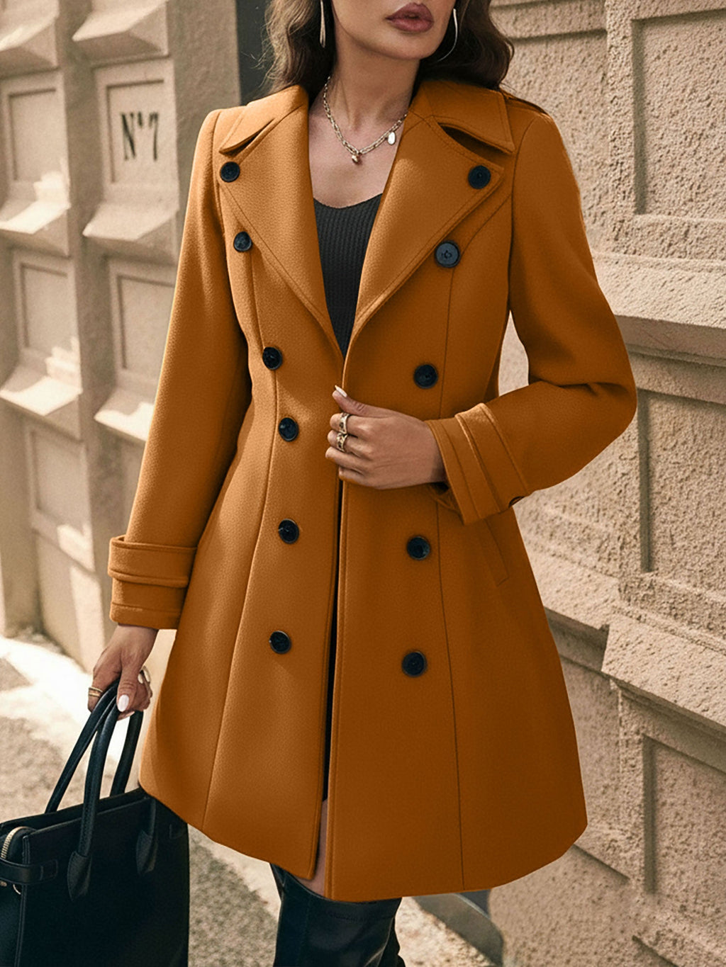 Women’s Trench Coat | Double-Breasted Pockets