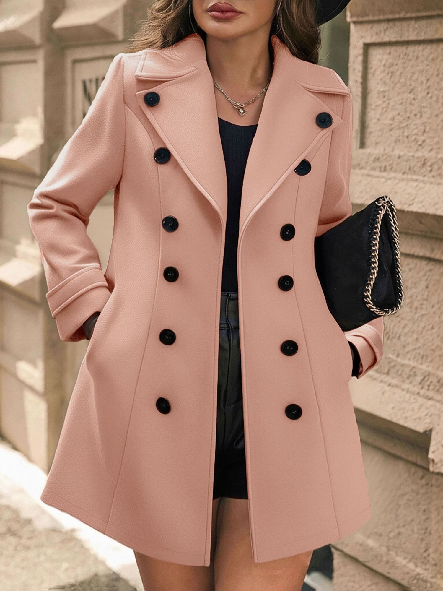 Women’s Trench Coat | Double-Breasted Pockets
