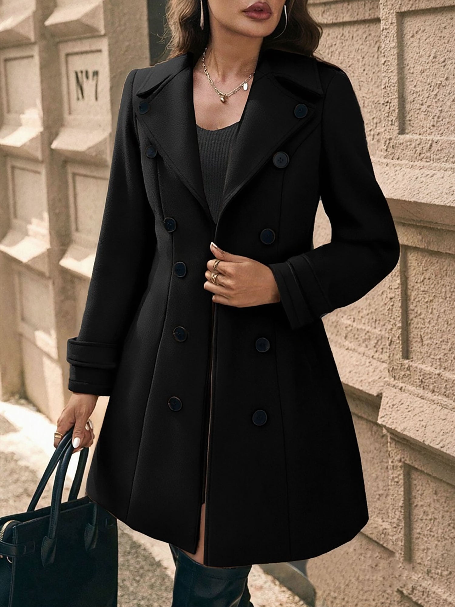 Women’s Trench Coat | Double-Breasted Pockets